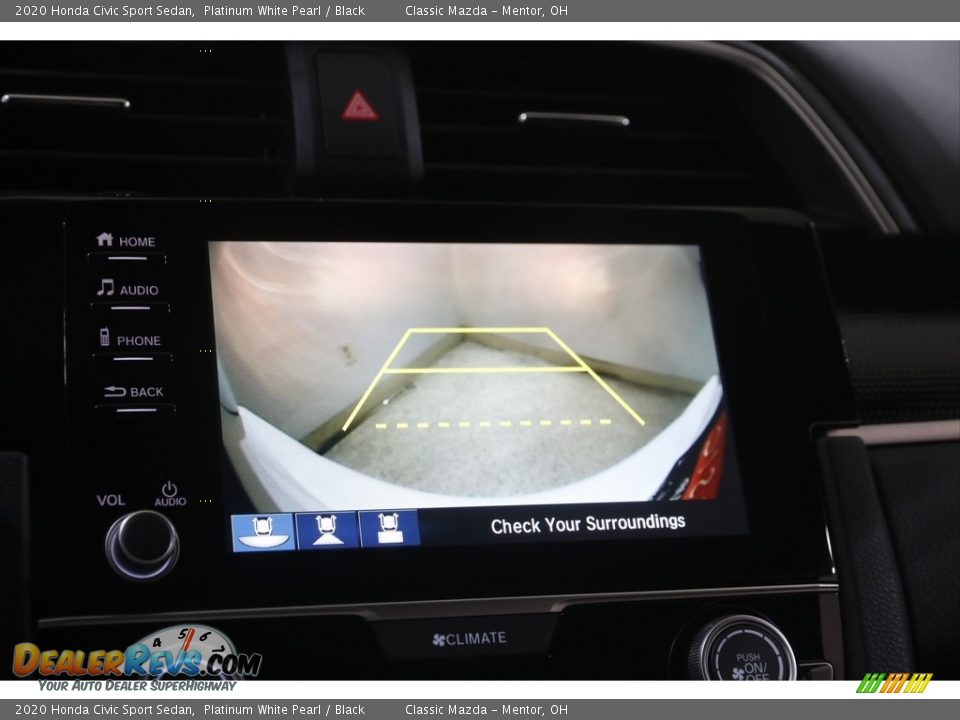 2020 Honda Civic Sport Sedan Platinum White Pearl / Black Photo #12