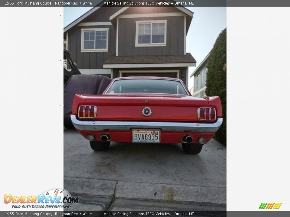 1965 Ford Mustang Coupe Rangoon Red / White Photo #34