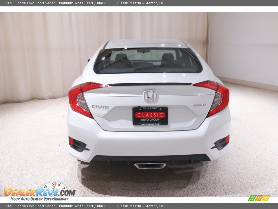 2020 Honda Civic Sport Sedan Platinum White Pearl / Black Photo #18