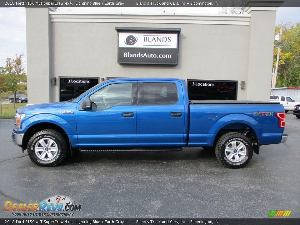 2018 Ford F150 XLT SuperCrew 4x4 Lightning Blue / Earth Gray Photo #1