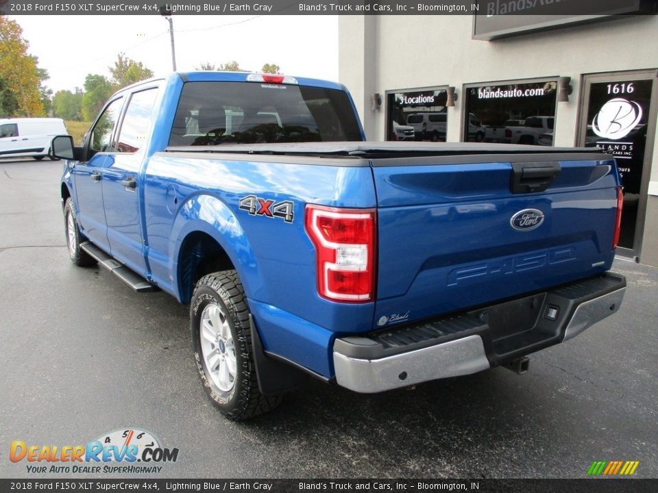 2018 Ford F150 XLT SuperCrew 4x4 Lightning Blue / Earth Gray Photo #3