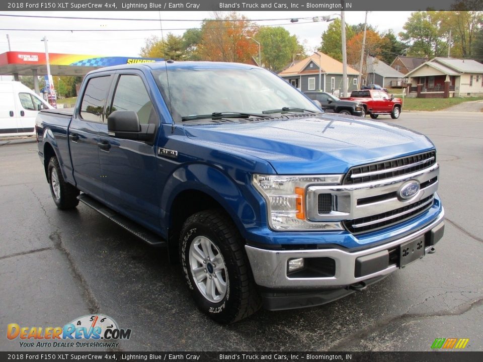 2018 Ford F150 XLT SuperCrew 4x4 Lightning Blue / Earth Gray Photo #5