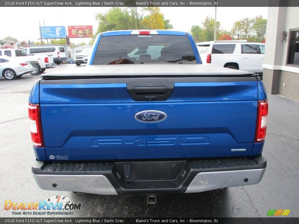 2018 Ford F150 XLT SuperCrew 4x4 Lightning Blue / Earth Gray Photo #35