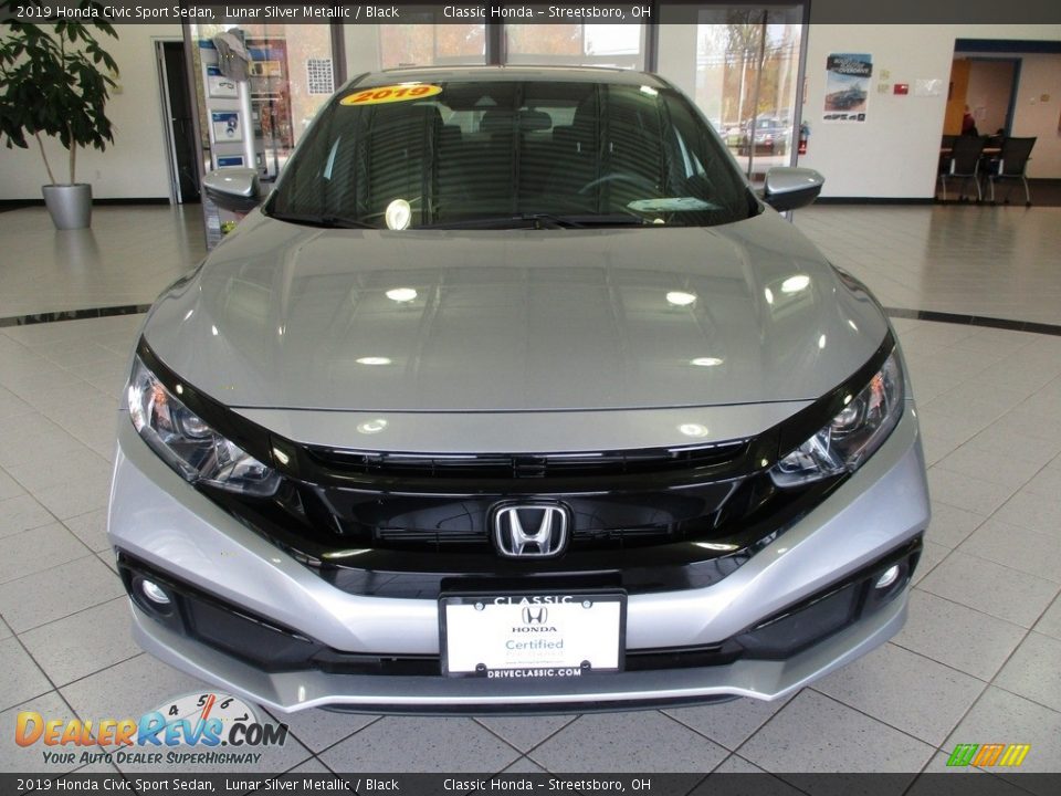 2019 Honda Civic Sport Sedan Lunar Silver Metallic / Black Photo #2