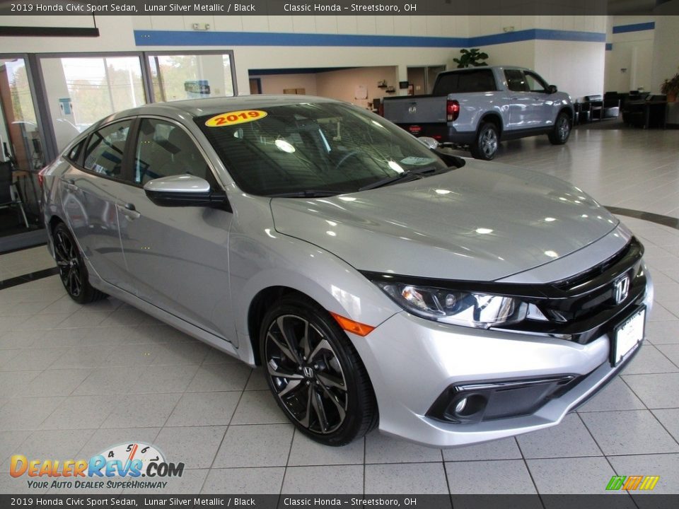 2019 Honda Civic Sport Sedan Lunar Silver Metallic / Black Photo #3
