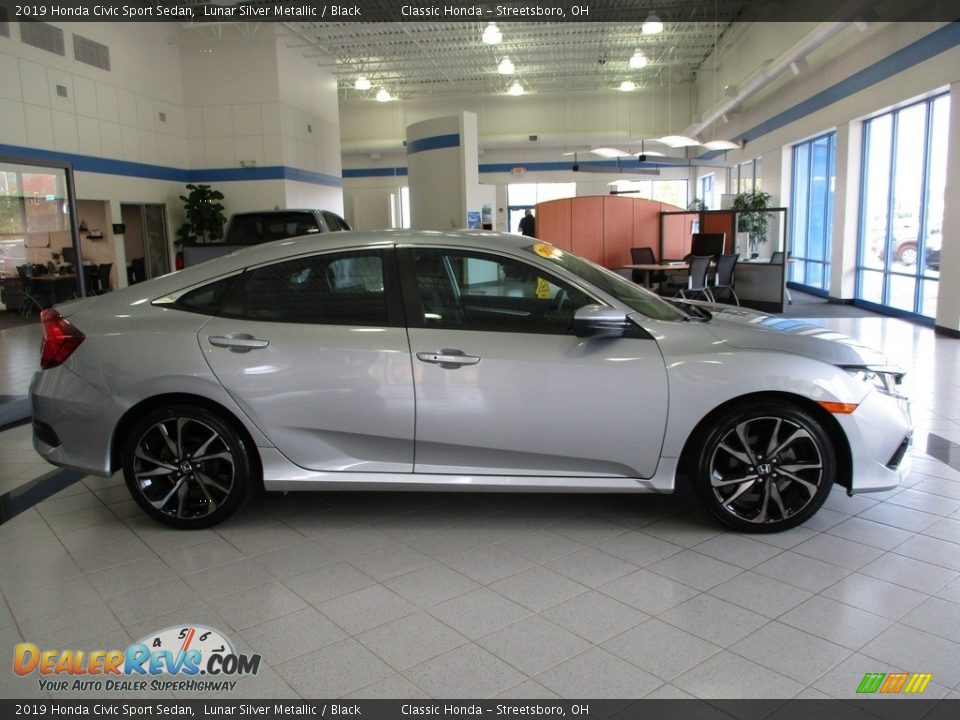 2019 Honda Civic Sport Sedan Lunar Silver Metallic / Black Photo #4