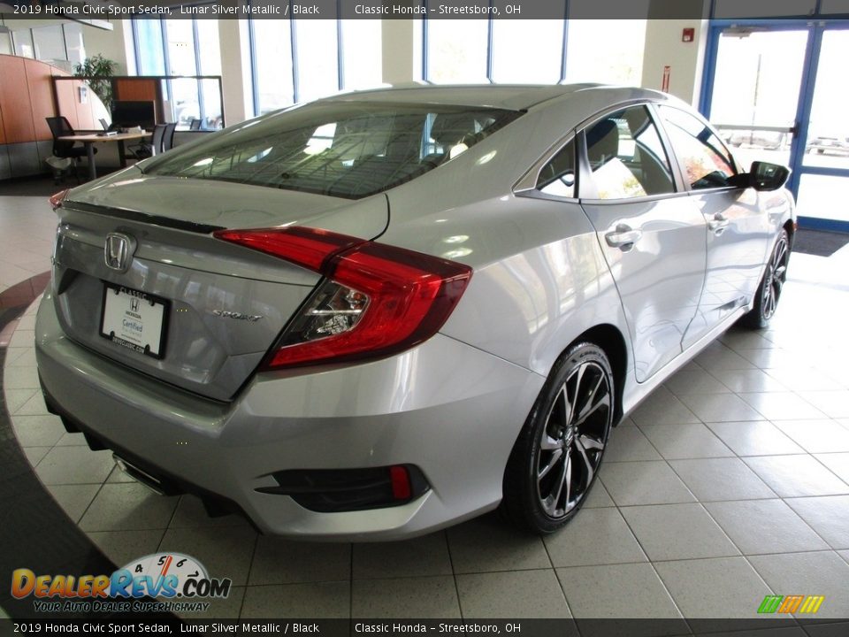2019 Honda Civic Sport Sedan Lunar Silver Metallic / Black Photo #7