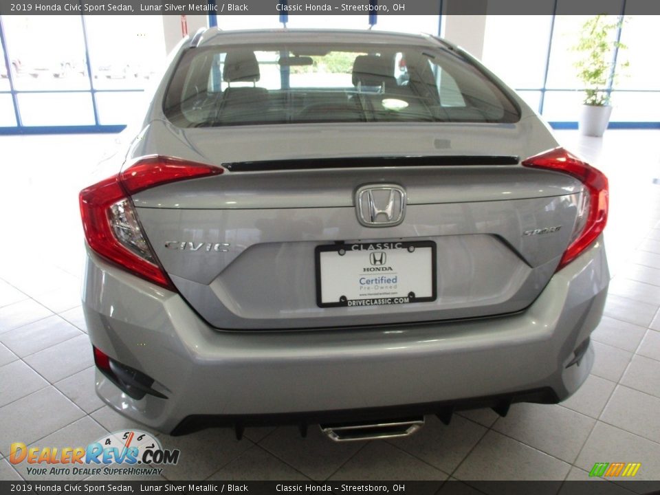 2019 Honda Civic Sport Sedan Lunar Silver Metallic / Black Photo #8