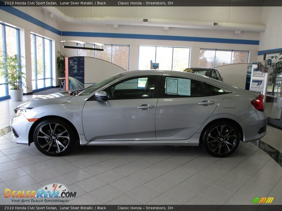 2019 Honda Civic Sport Sedan Lunar Silver Metallic / Black Photo #10