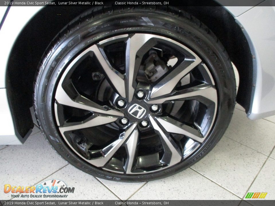 2019 Honda Civic Sport Sedan Lunar Silver Metallic / Black Photo #11