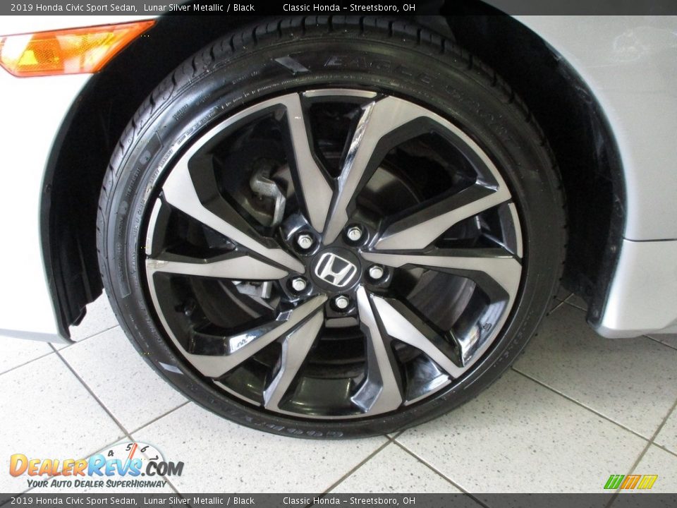 2019 Honda Civic Sport Sedan Lunar Silver Metallic / Black Photo #12