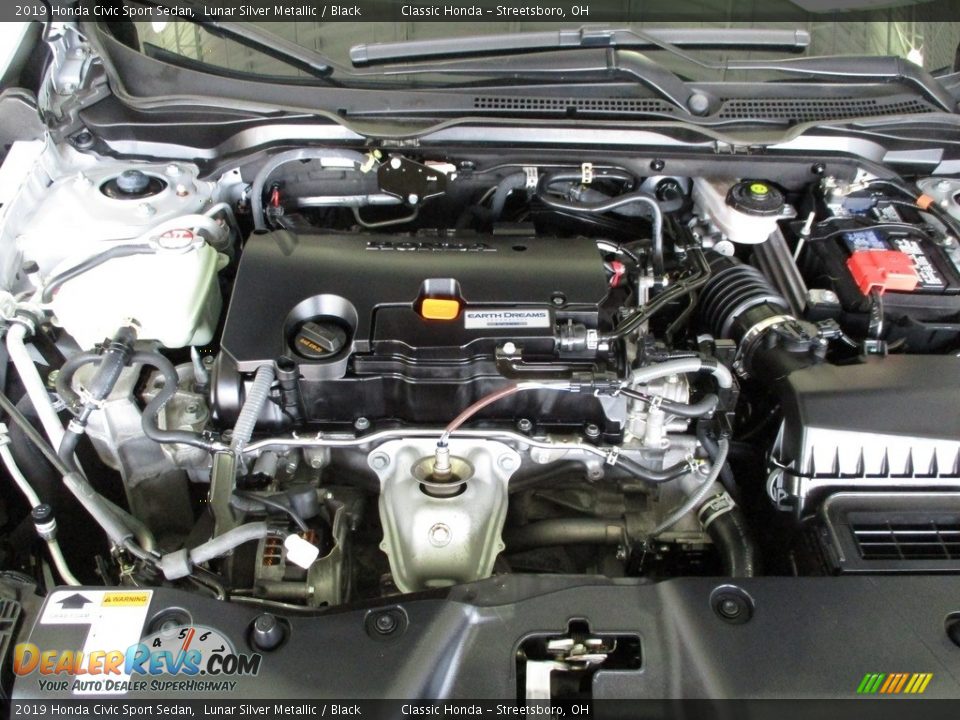 2019 Honda Civic Sport Sedan Lunar Silver Metallic / Black Photo #13