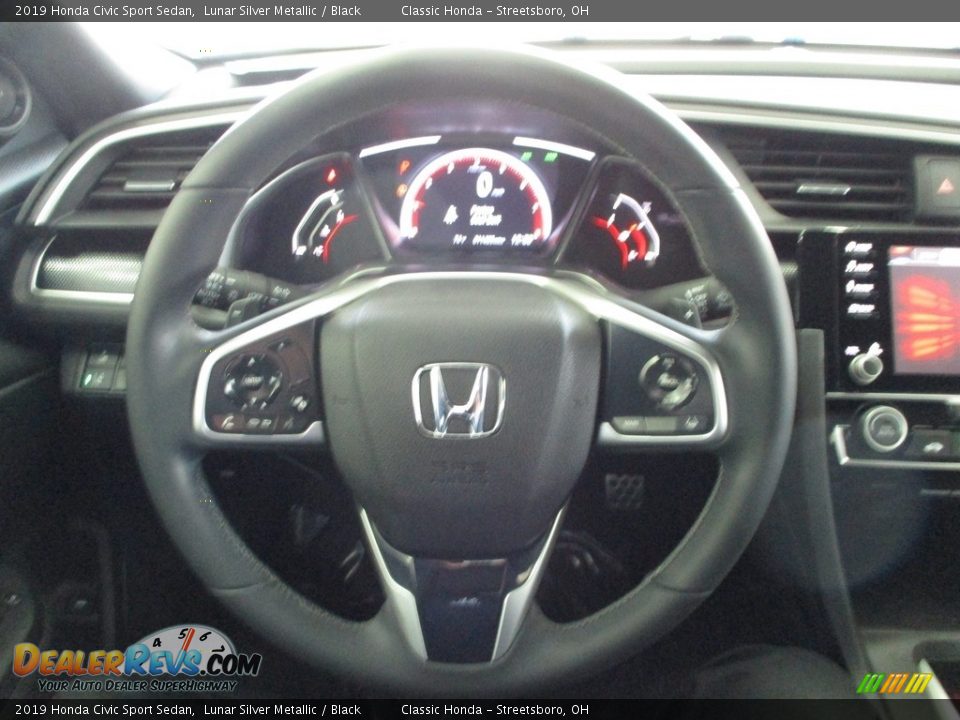 2019 Honda Civic Sport Sedan Lunar Silver Metallic / Black Photo #29