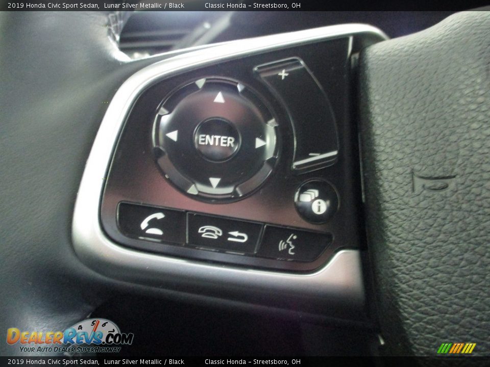 2019 Honda Civic Sport Sedan Lunar Silver Metallic / Black Photo #30