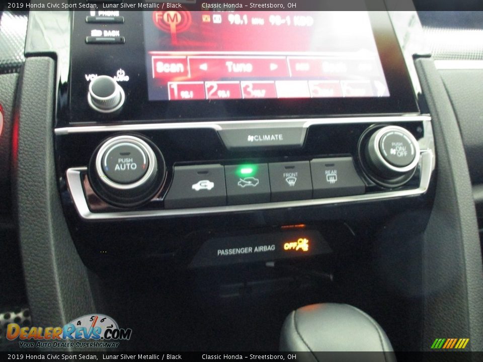 2019 Honda Civic Sport Sedan Lunar Silver Metallic / Black Photo #34
