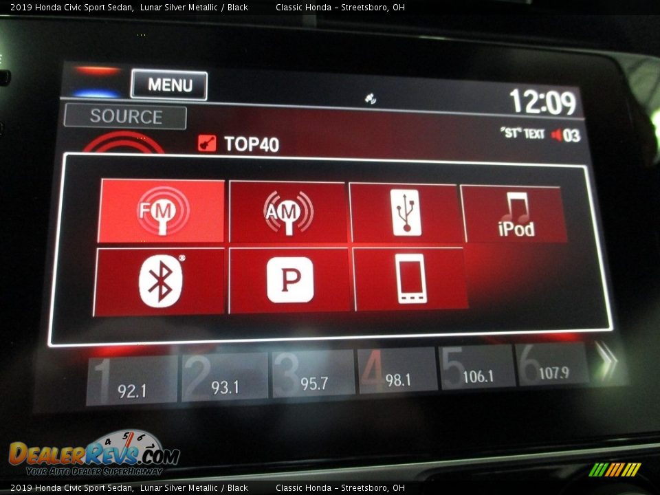 2019 Honda Civic Sport Sedan Lunar Silver Metallic / Black Photo #36