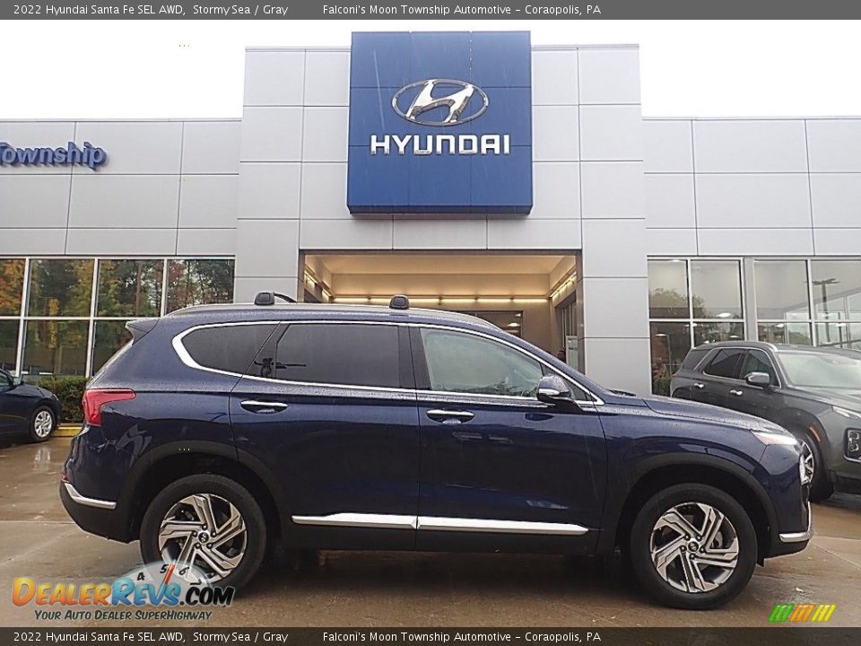 2022 Hyundai Santa Fe SEL AWD Stormy Sea / Gray Photo #1