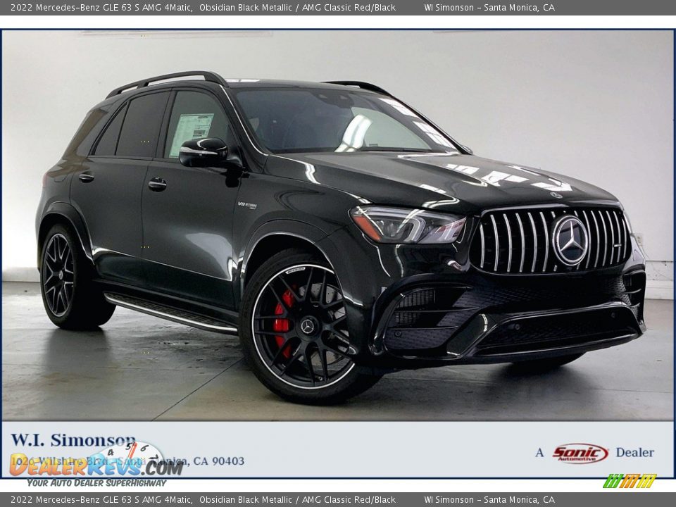 2022 Mercedes-Benz GLE 63 S AMG 4Matic Obsidian Black Metallic / AMG Classic Red/Black Photo #1