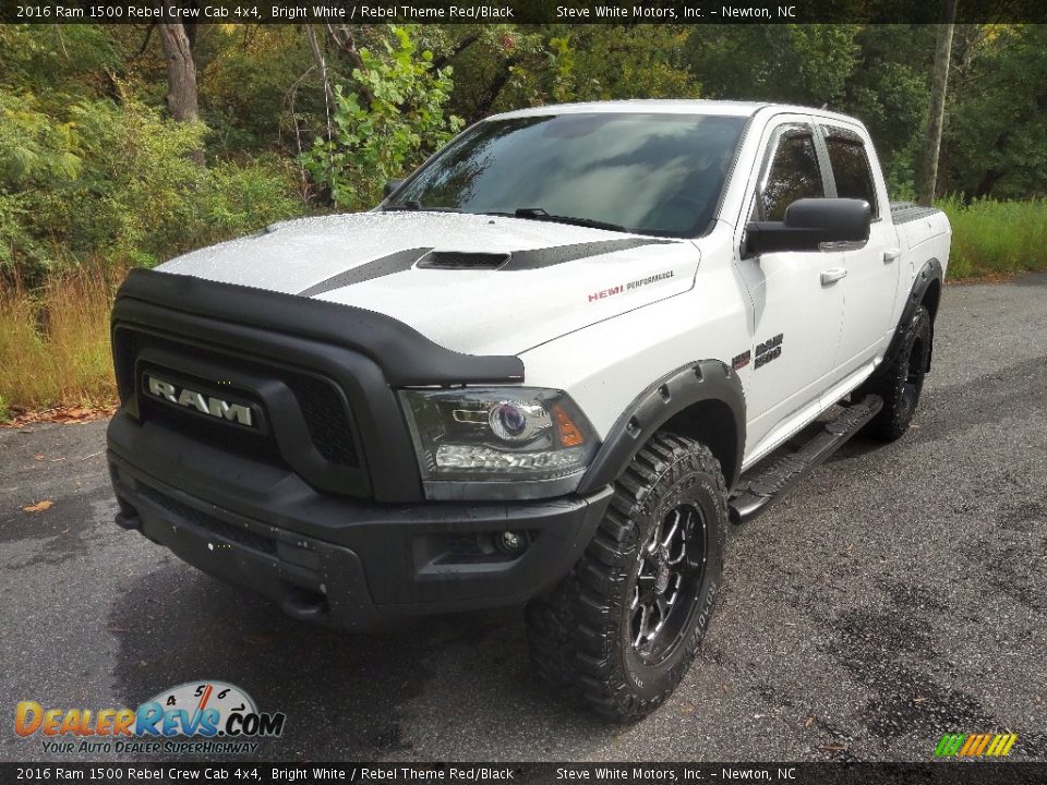 2016 Ram 1500 Rebel Crew Cab 4x4 Bright White / Rebel Theme Red/Black Photo #2