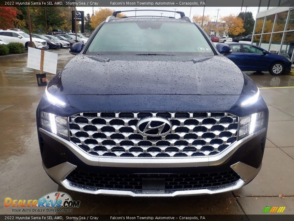 2022 Hyundai Santa Fe SEL AWD Stormy Sea / Gray Photo #8