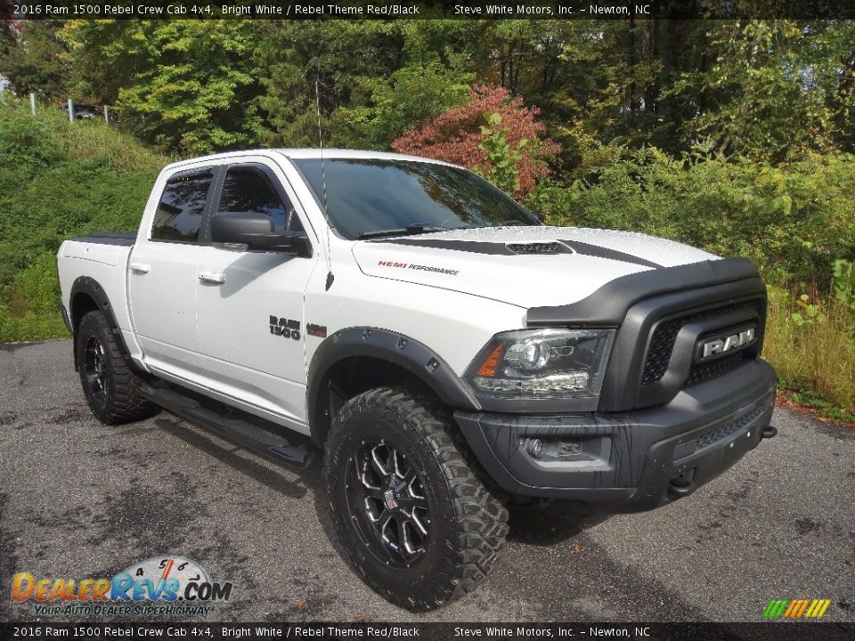 2016 Ram 1500 Rebel Crew Cab 4x4 Bright White / Rebel Theme Red/Black Photo #6