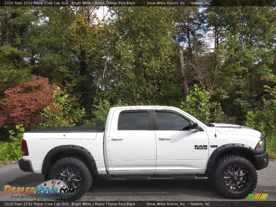 2016 Ram 1500 Rebel Crew Cab 4x4 Bright White / Rebel Theme Red/Black Photo #7