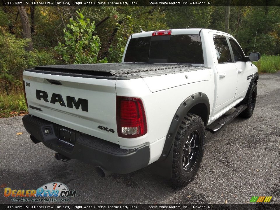 2016 Ram 1500 Rebel Crew Cab 4x4 Bright White / Rebel Theme Red/Black Photo #8
