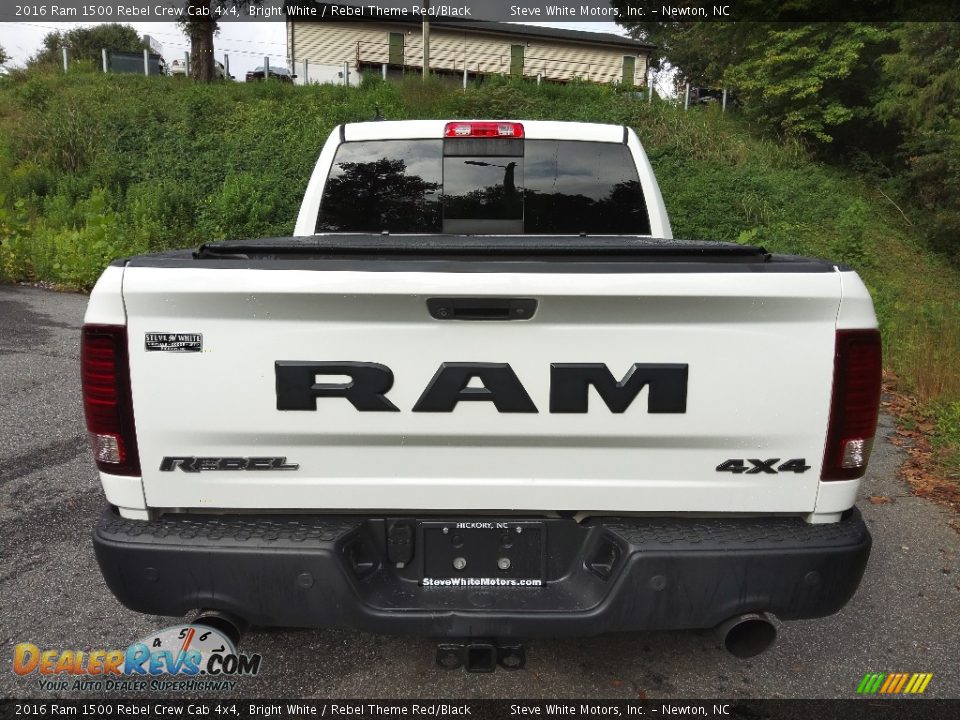 2016 Ram 1500 Rebel Crew Cab 4x4 Bright White / Rebel Theme Red/Black Photo #12