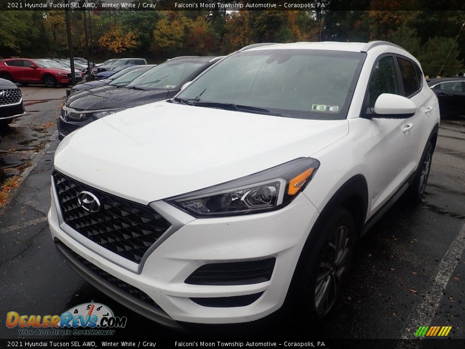 2021 Hyundai Tucson SEL AWD Winter White / Gray Photo #1