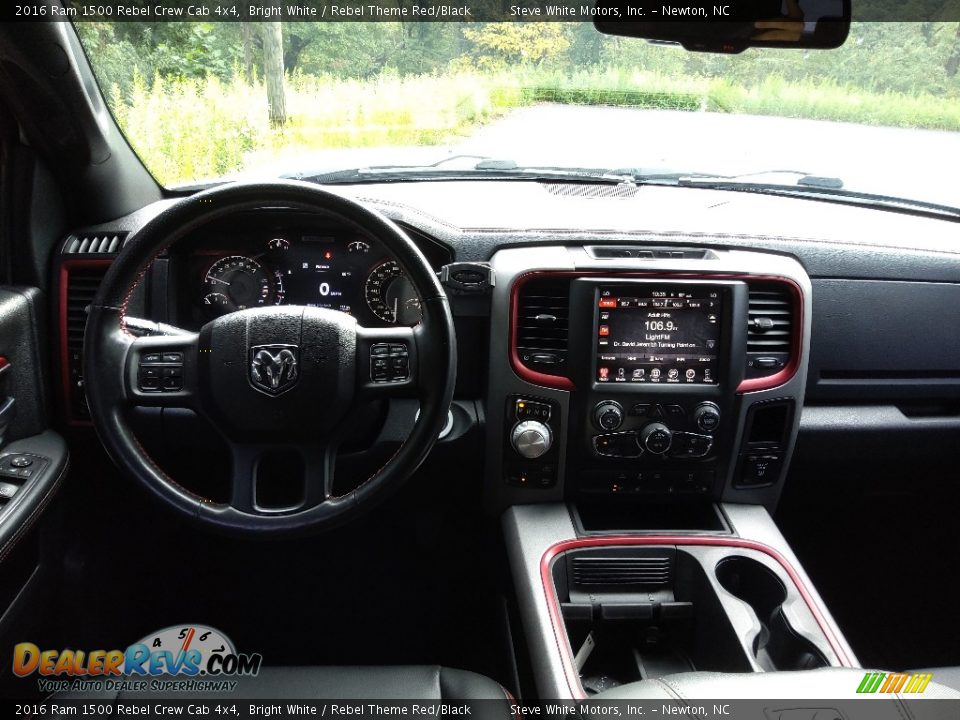 2016 Ram 1500 Rebel Crew Cab 4x4 Bright White / Rebel Theme Red/Black Photo #27
