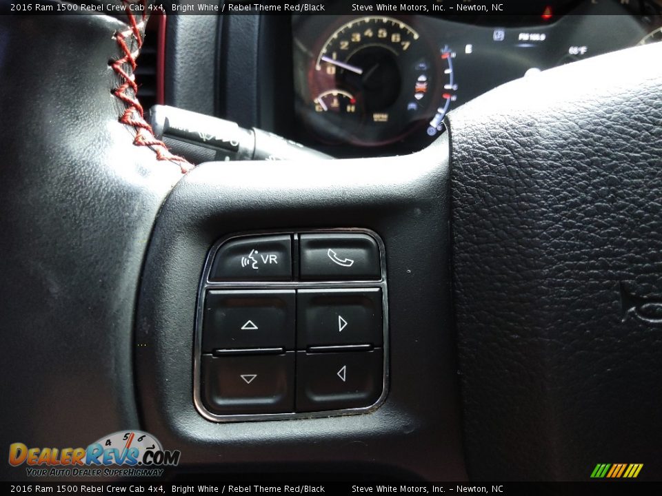 2016 Ram 1500 Rebel Crew Cab 4x4 Bright White / Rebel Theme Red/Black Photo #28