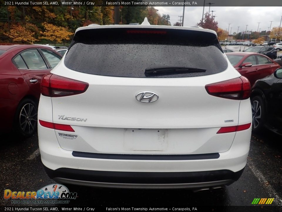 2021 Hyundai Tucson SEL AWD Winter White / Gray Photo #3