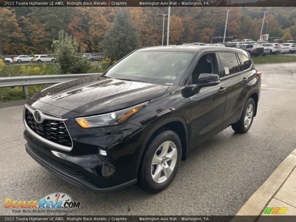 2022 Toyota Highlander LE AWD Midnight Black Metallic / Graphite Photo #5