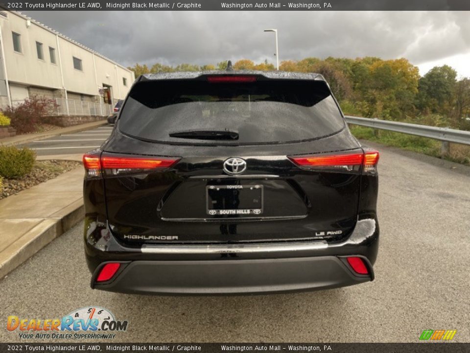 2022 Toyota Highlander LE AWD Midnight Black Metallic / Graphite Photo #6