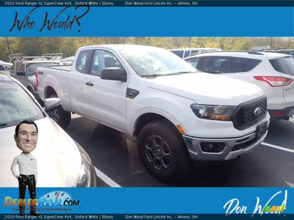 2020 Ford Ranger XL SuperCrew 4x4 Oxford White / Ebony Photo #1