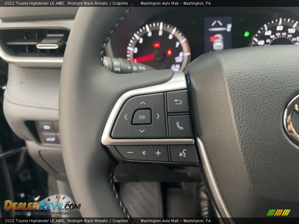 2022 Toyota Highlander LE AWD Steering Wheel Photo #18