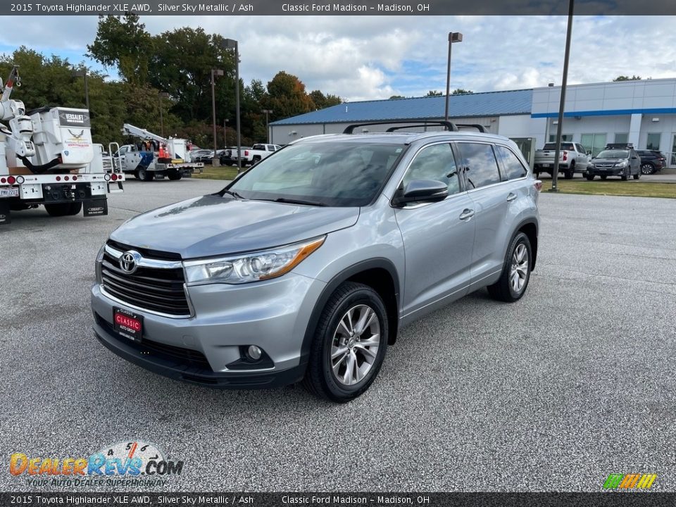 2015 Toyota Highlander XLE AWD Silver Sky Metallic / Ash Photo #1