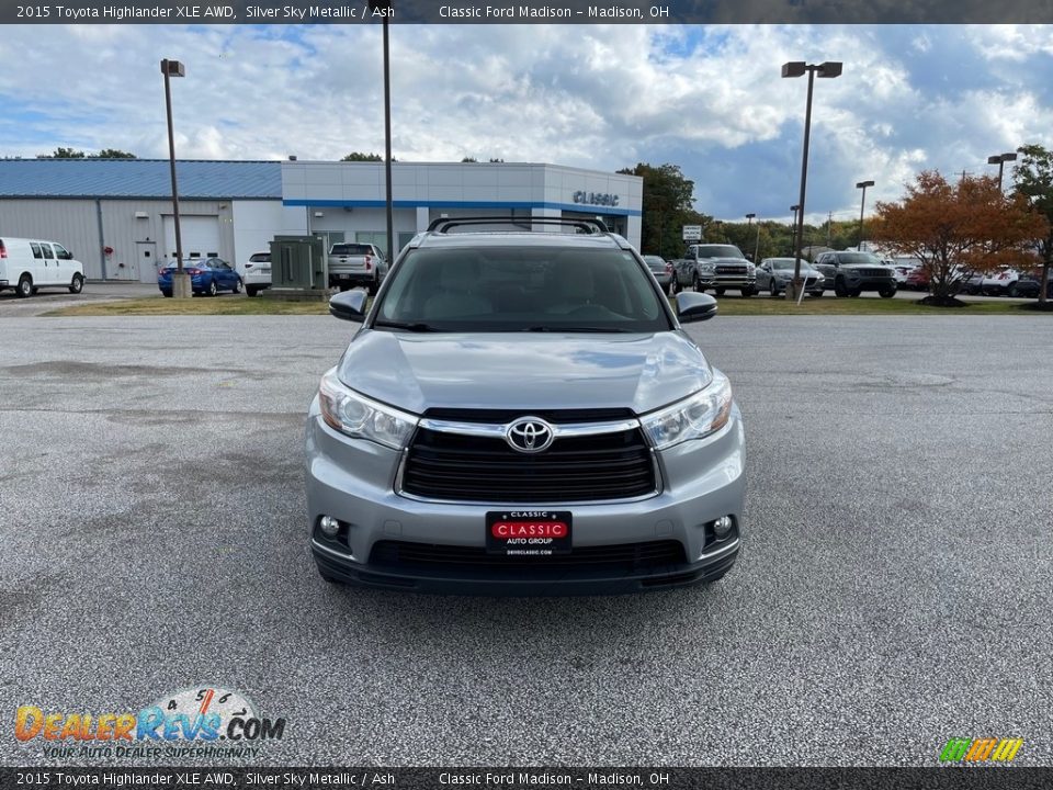 2015 Toyota Highlander XLE AWD Silver Sky Metallic / Ash Photo #2