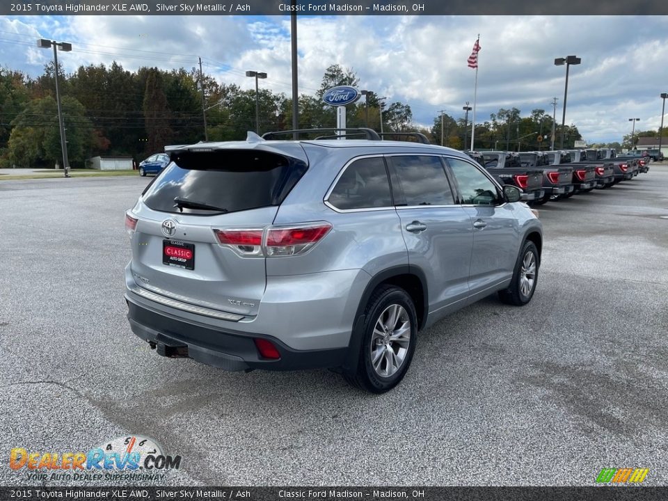 2015 Toyota Highlander XLE AWD Silver Sky Metallic / Ash Photo #4