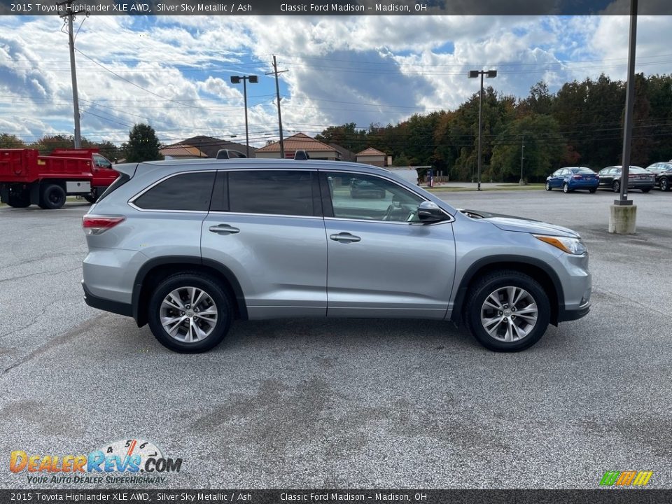 2015 Toyota Highlander XLE AWD Silver Sky Metallic / Ash Photo #5