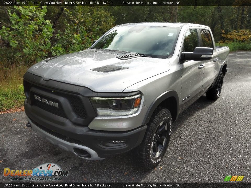 2022 Ram 1500 Rebel Crew Cab 4x4 Billet Silver Metallic / Black/Red Photo #2