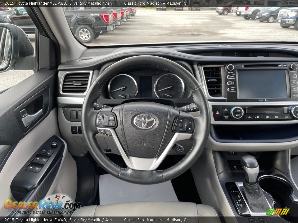 2015 Toyota Highlander XLE AWD Silver Sky Metallic / Ash Photo #8