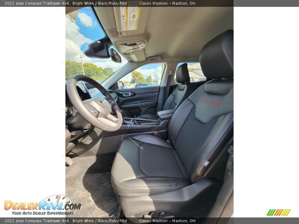 2022 Jeep Compass Trailhawk 4x4 Bright White / Black/Ruby Red Photo #2