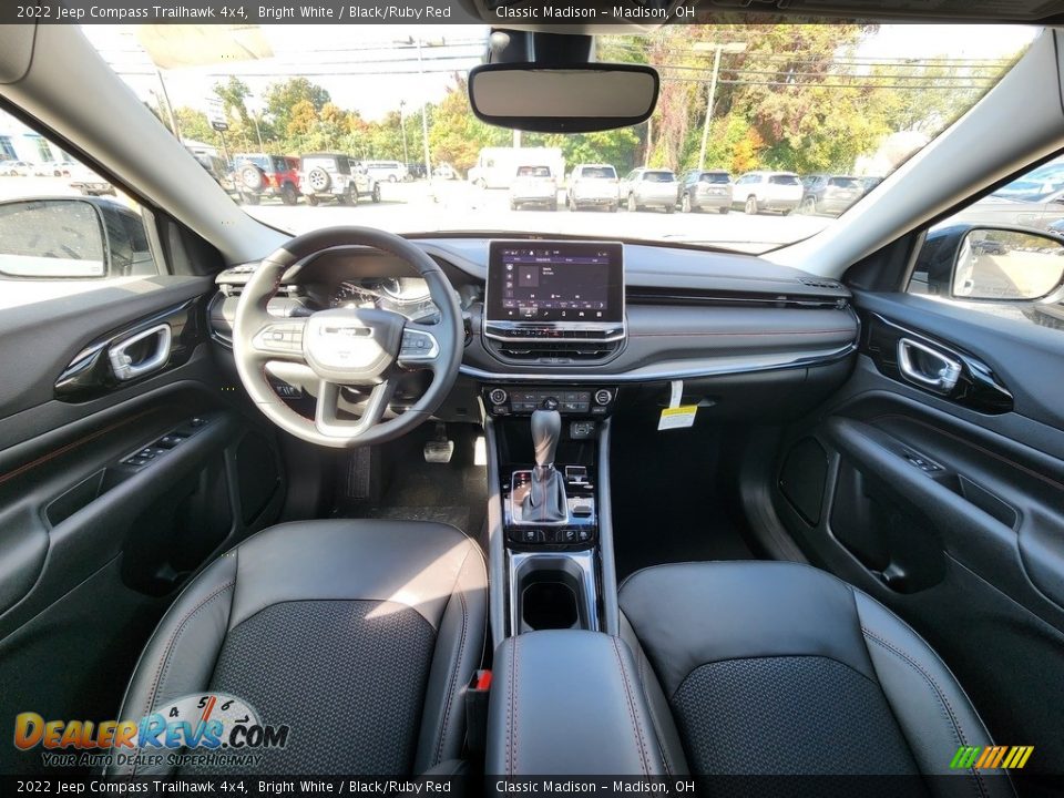 2022 Jeep Compass Trailhawk 4x4 Bright White / Black/Ruby Red Photo #4