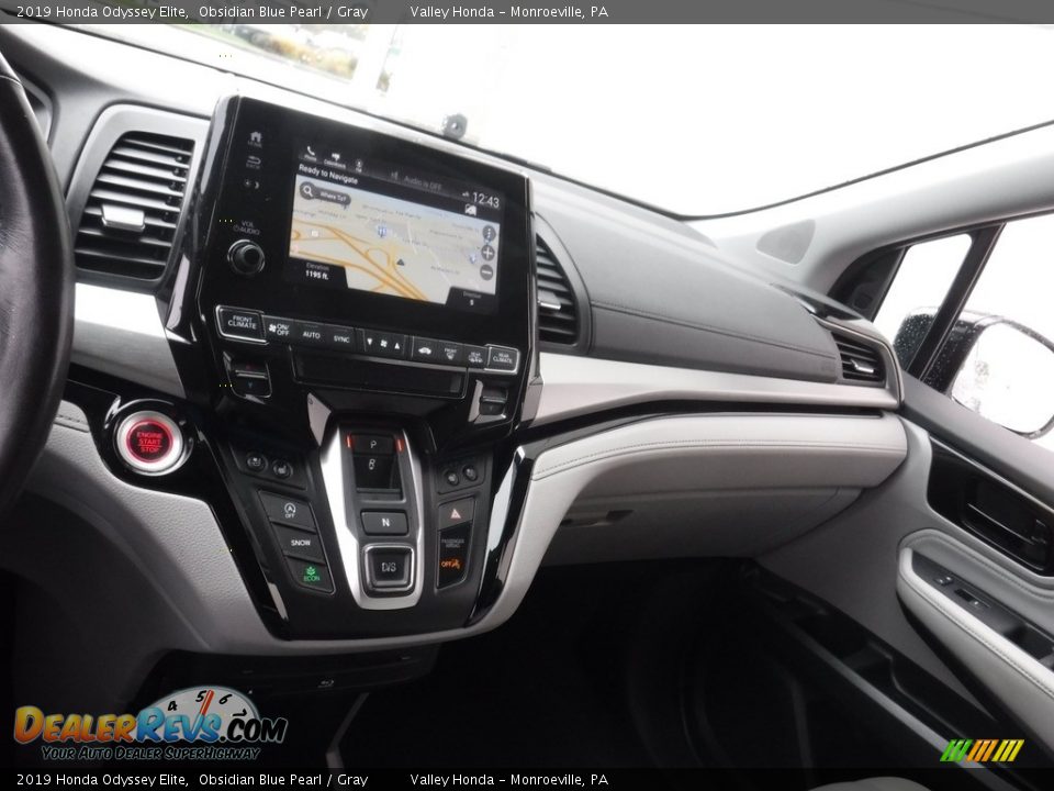 2019 Honda Odyssey Elite Obsidian Blue Pearl / Gray Photo #18