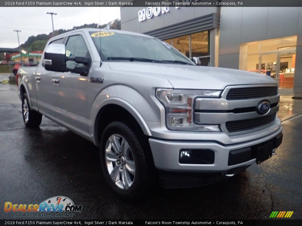 2019 Ford F150 Platinum SuperCrew 4x4 Ingot Silver / Dark Marsala Photo #9