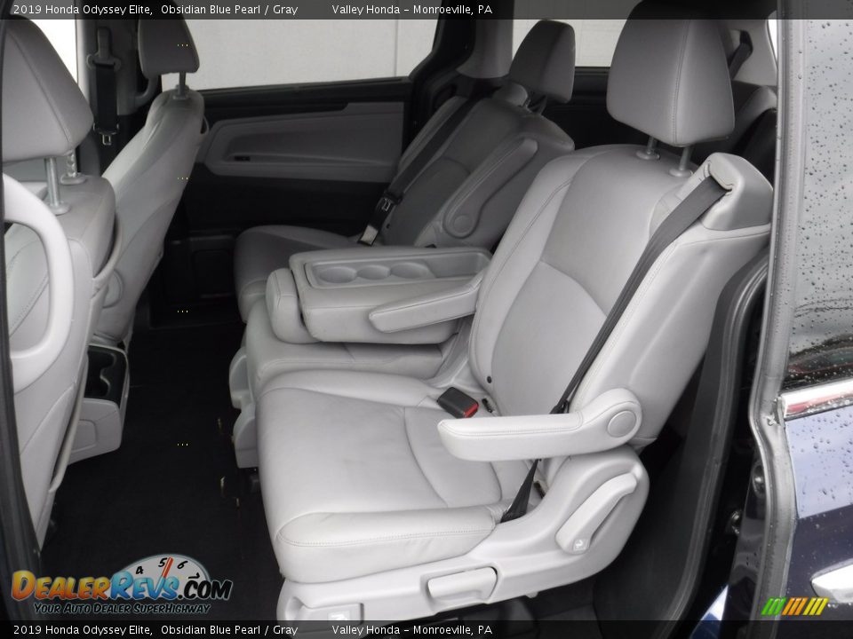 2019 Honda Odyssey Elite Obsidian Blue Pearl / Gray Photo #33