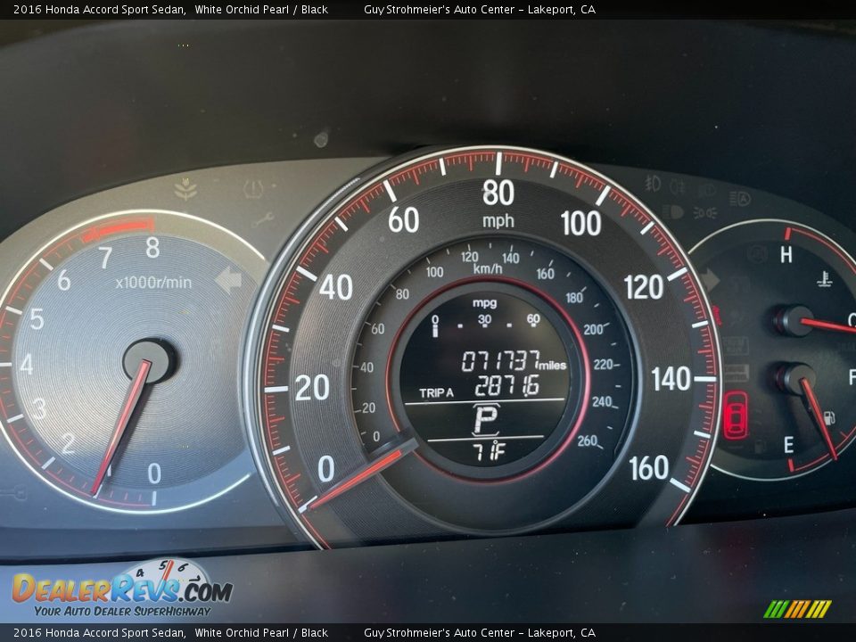 2016 Honda Accord Sport Sedan White Orchid Pearl / Black Photo #10
