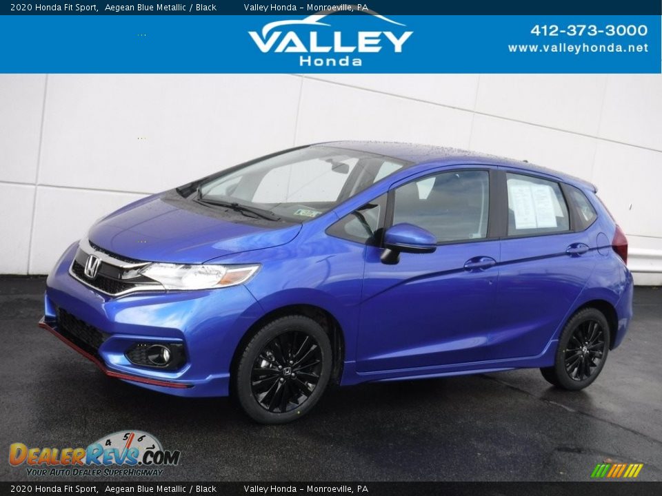 2020 Honda Fit Sport Aegean Blue Metallic / Black Photo #1