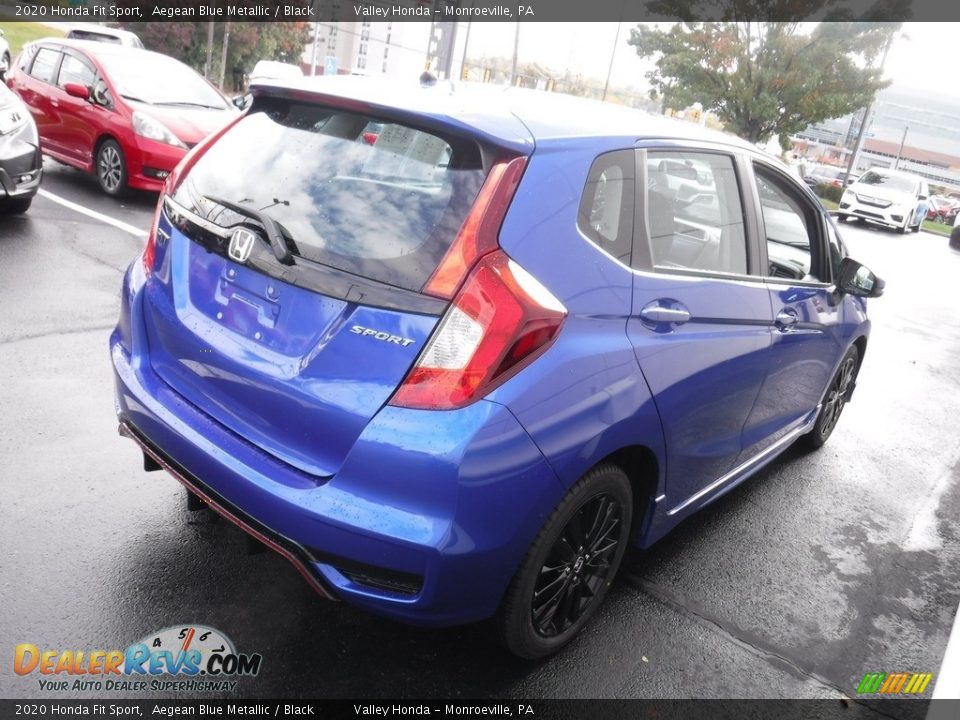 2020 Honda Fit Sport Aegean Blue Metallic / Black Photo #6